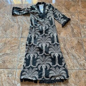 Spartina 449 Black and White Midi Dress Bridge Street Palms